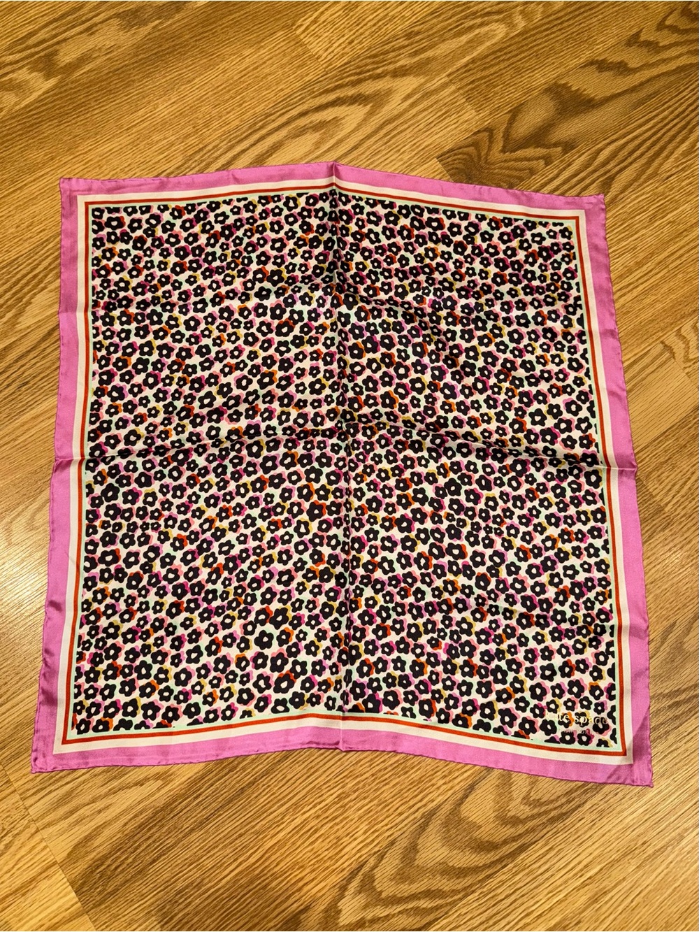 Kate Spade New York 20” floral silk square scarf